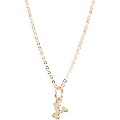 Nashelle Initial Pendant Necklace In Gold Fill - Y