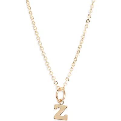 Nashelle Initial Pendant Necklace In Gold Fill - Z