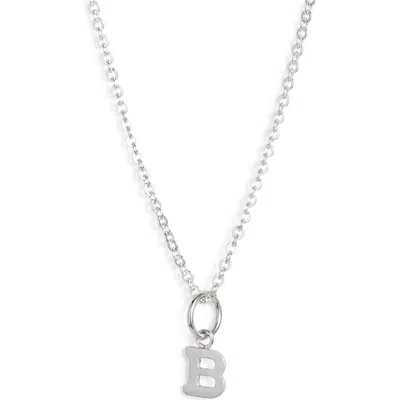 Nashelle Initial Pendant Necklace In Sterling Silver - B