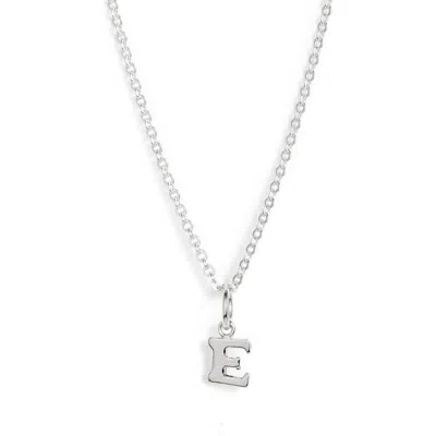 Nashelle Initial Pendant Necklace In Sterling Silver - E