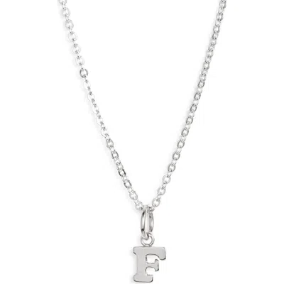 Nashelle Initial Pendant Necklace In Sterling Silver - F