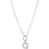 Nashelle Initial Pendant Necklace In Sterling Silver - G