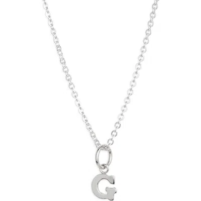 Nashelle Initial Pendant Necklace In Sterling Silver - G