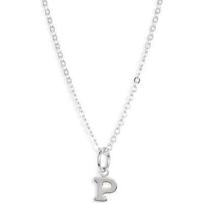 Nashelle Initial Pendant Necklace In Sterling Silver - P