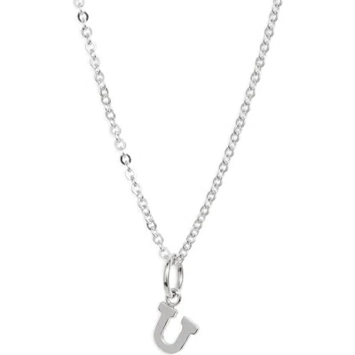 Nashelle Initial Pendant Necklace In Sterling Silver - U