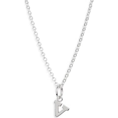Nashelle Initial Pendant Necklace In Sterling Silver - V