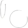 Nashelle Large Loom Hoop Earrings In Silver
