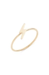 Nashelle Lightening Bolt Ring In Gold Fill