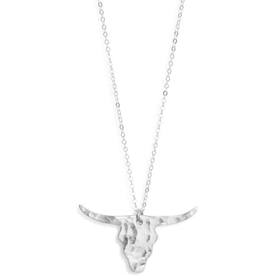 Nashelle Longhorn Pendant Necklace In Metallic