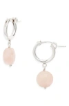 Nashelle Lucia Quartz Huggie Earrings In Brown