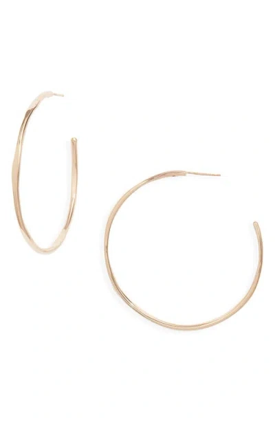 Nashelle Medium Loom Hoop Earrings In Brown