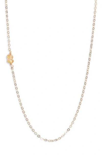 Nashelle Semiprecious Stone Station Chain Necklace In Gold