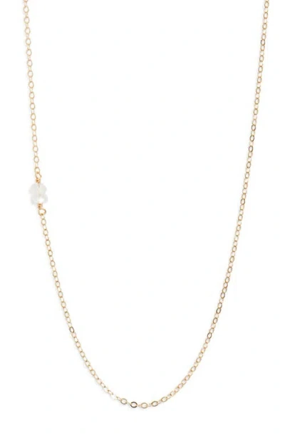 Nashelle Semiprecious Stone Station Chain Necklace In Gold