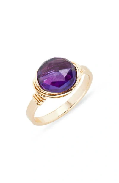 Nashelle Semiprecious Stone Wire-wrapped Ring