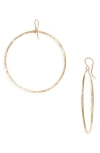 Nashelle Signature Large Hammered Hoop Earrings In Gold