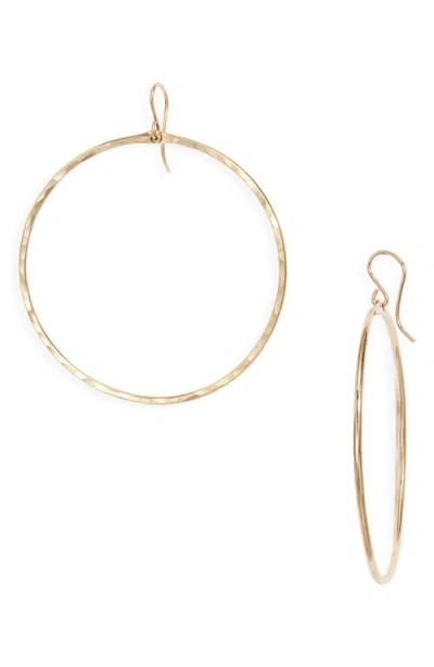 Nashelle Signature Large Hammered Hoop Earrings In Gold