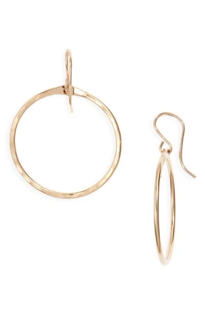 Nashelle Signature Small Hammered Hoop Earrings In Gold