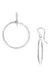 Nashelle Signature Small Hammered Hoop Earrings In Silver