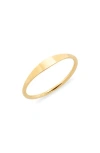Nashelle Slim Signet Ring In Gold
