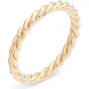 Nashelle Thick Twisted Band Ring In Gold Fill