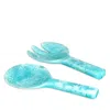 Nashi Jumbo Salad Servers, Set Of 2 In Aqua
