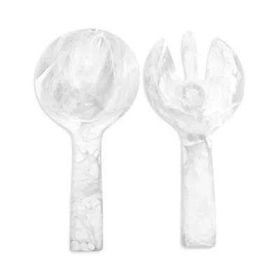 Nashi Jumbo Salad Servers, Set Of 2 In White