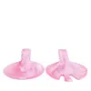 Nashi Short Handle Salad Serving Set In Pink Swirl