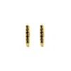 Nasi Silver Women's Black Adaya Huggie Hoops- Onyx, Gold In Black