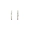 Nasi Silver Women's White Adaya Huggie Hoops- Opal, Silver In Metallic