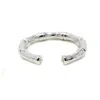 Nasi Silver Women's Bamboo Stacking Ring- Blue Topaz- Silver In White