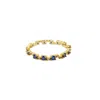 Nasi Silver Women's Blue / White Nobody's Perfect Eternity Ring- Blue Spinel & White Topaz, Gold In Gold
