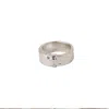 Nasi Silver Women's Chunky Concrete Ring, Silver