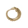 Nasi Silver Women's Chunky Kroko Delios Crocodile Ring- Gold