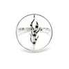 Nasi Silver Women's Coral Ring- Onyx, Silver In Metallic