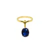 Nasi Silver Women's Crystalis Dancer Ring- Blue Spinel, Gold In Blue