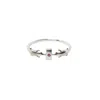 Nasi Silver Women's Dainty Crocs Silver Ring- Pink Tourmaline & Black Spinel In Burgundy