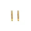 Nasi Silver Women's Green Adaya Huggie Hoops- Opal, Gold In Brown