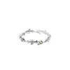 Nasi Silver Women's Green Eternity Neshama Fish Band- Peridot- Silver