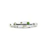Nasi Silver Women's Green Scatter Band Both Sides Now Ring Earth Edition Star Ring, Silver In Green
