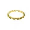 Nasi Silver Women's Green / White Nobody's Perfect Eternity Ring- Peridot & White Topaz, Gold In Gold