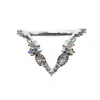 Nasi Silver Women's Lilypad Ring- Blue Topaz- Opal- White Topaz- Silver In Multi