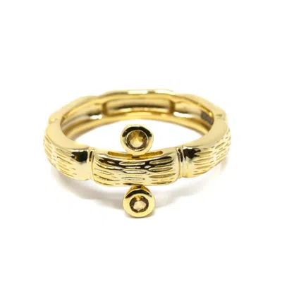 NASI SILVER WOMEN'S LIVING RING- CITRINE, GOLD