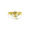 Nasi Silver Women's Neshama Fish Ring- Gold In Gold