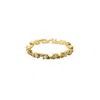 Nasi Silver Women's Nobody's Perfect Eternity Ring- White Topaz, Gold In Gold