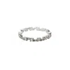 Nasi Silver Women's Nobody's Perfect Eternity Ring- White Topaz, Silver In Silver