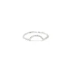 Nasi Silver Women's Ora Half Eternity Ring- White Topaz, Silver In Burgundy
