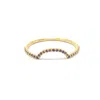 Nasi Silver Women's Ora Ring- Amethyst-gold In Gold