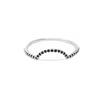 Nasi Silver Women's Ora Ring- Onyx- Silver In Metallic