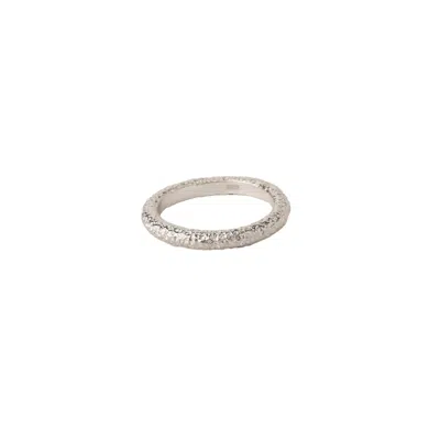 Nasi Silver Women's Organic Swash Ring- Silver