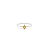 Nasi Silver Women's Pear Atarah Ring- Citrine & White Topaz, Silver In Metallic